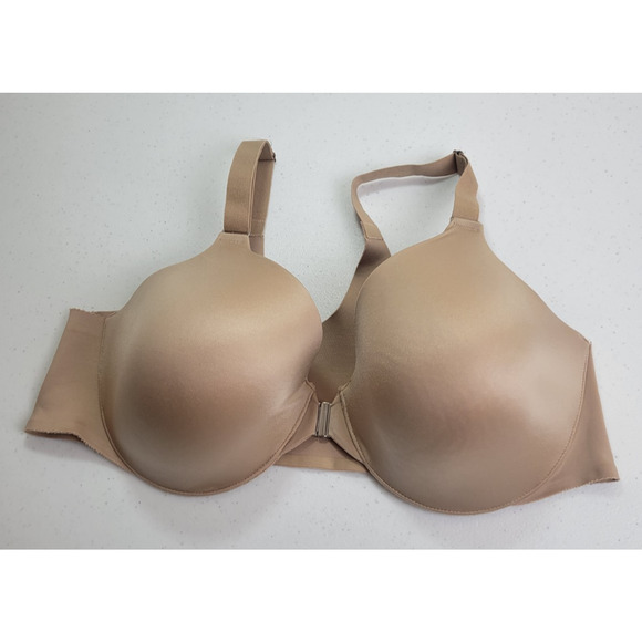 Soma Underwire Bra Vanishing Back Tan Front Closure Full Coverage Size 40C - Picture 1 of 5